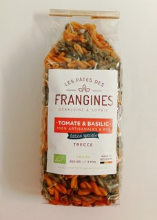 Les Frangines Pâtes trecce tomate basilic bio 350g - 9544